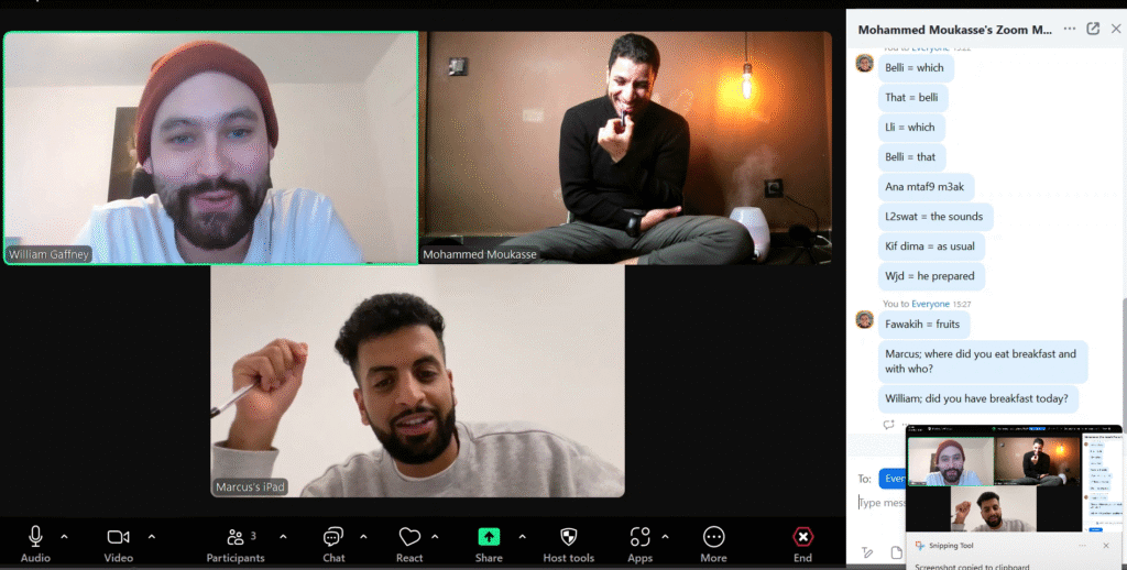 Darija group weekly speaking session