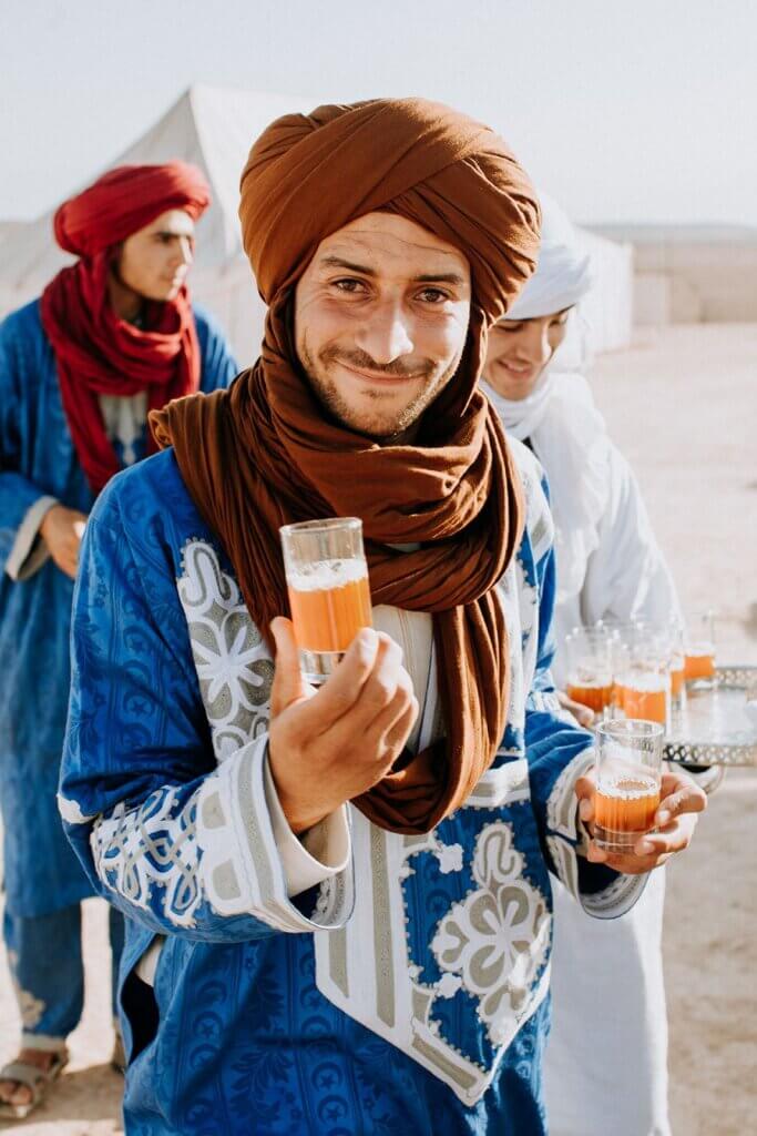 Moroccan hospitality – mint tea welcome for learning Moroccan Arabic online