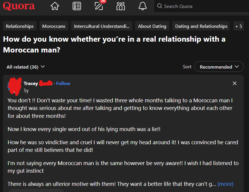 Bad story with Moroccan